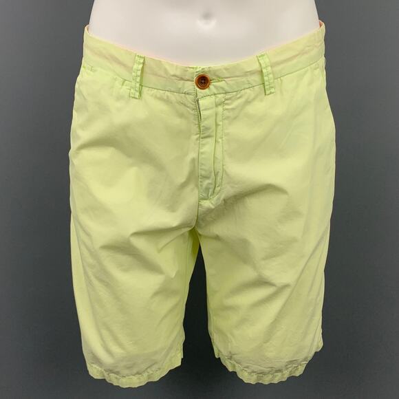 SCOTCH AND SODA Size 31 Light Yellow Cotton Zip Fly Shorts - Picture 1 of 5